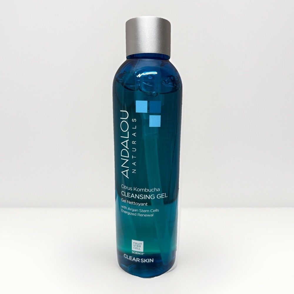 Andalou Naturals Citrus Kombucha Cleansing Gel 6oz Clean Beauty Vegan NO PUMP